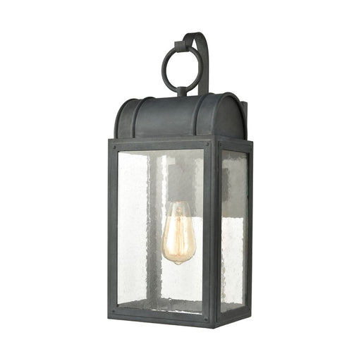 Atlas Lighting Heritage Hills 19''H 1Lt Outdoor Sconce, Zinc/Clear - OL11155-GY