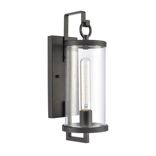 Atlas Lighting Hopkins 15.75'' High 1Lt Outdoor Sconce, Black/Clear
