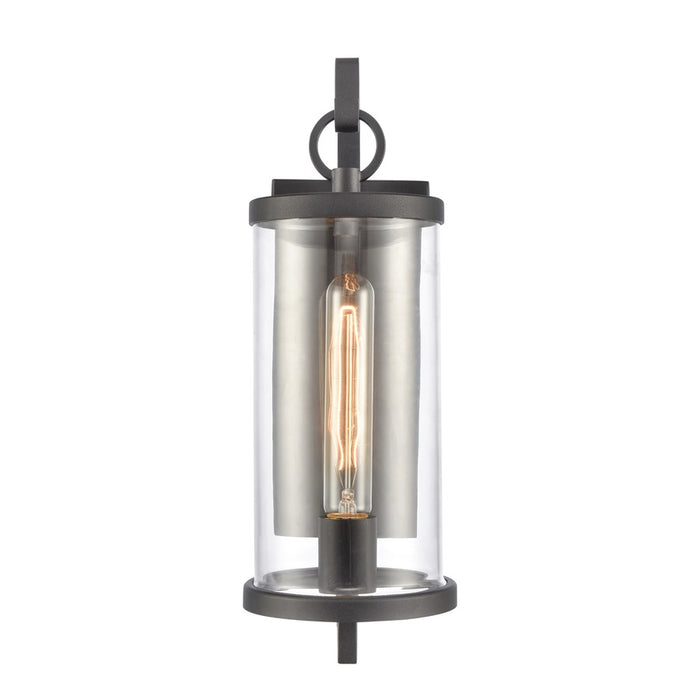 Atlas Lighting Hopkins 15.75'' High 1Lt Outdoor Sconce, Black/Clear