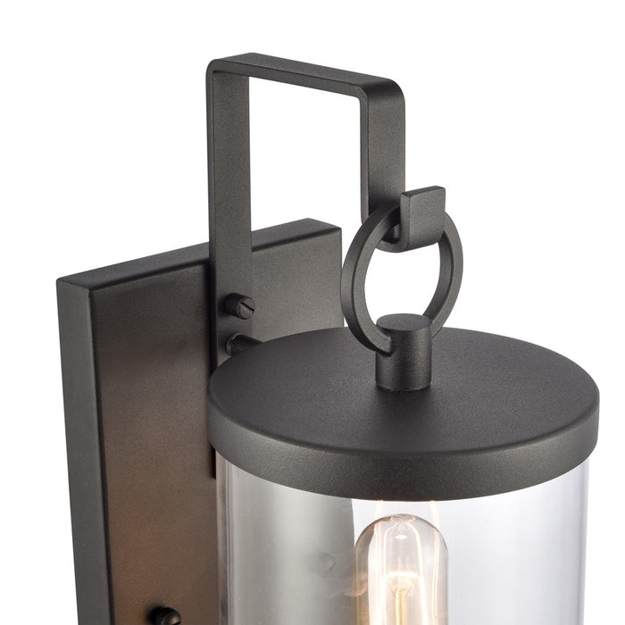 Atlas Lighting Hopkins 15.75'' High 1Lt Outdoor Sconce, Black/Clear