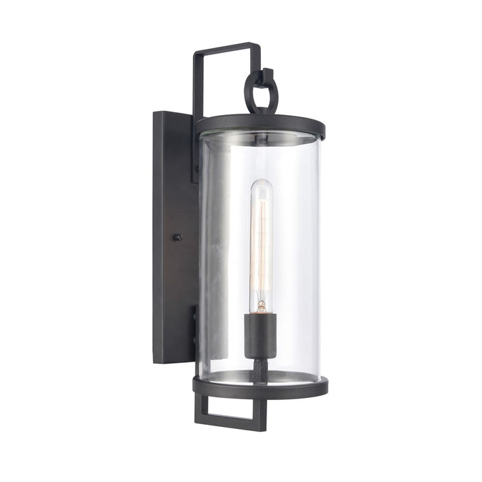 Atlas Lighting Hopkins 18'' High 1Lt Outdoor Sconce, Black/Clear