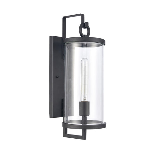 Atlas Lighting Hopkins 18'' High 1Lt Outdoor Sconce, Black/Clear