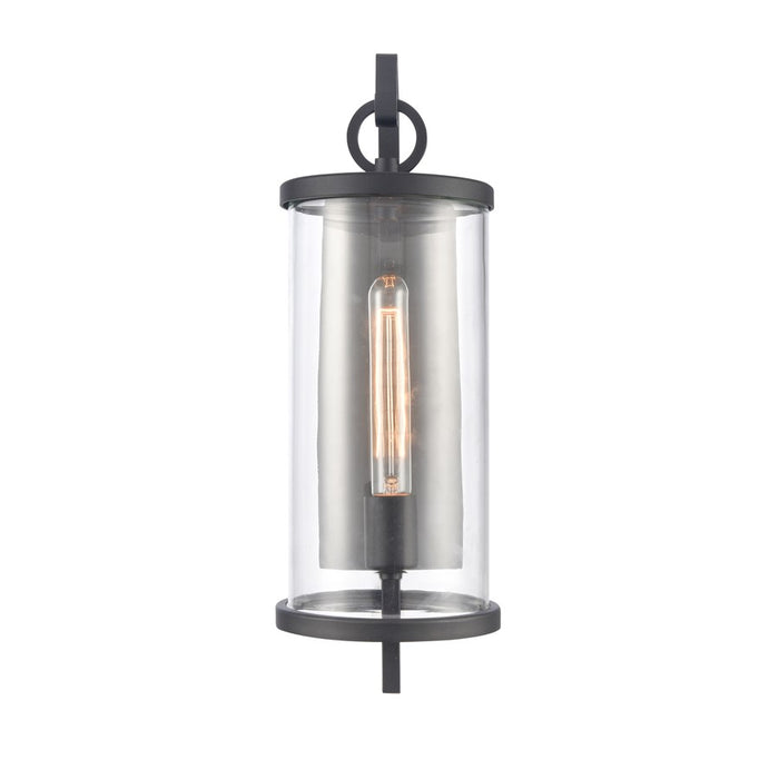 Atlas Lighting Hopkins 18'' High 1Lt Outdoor Sconce, Black/Clear