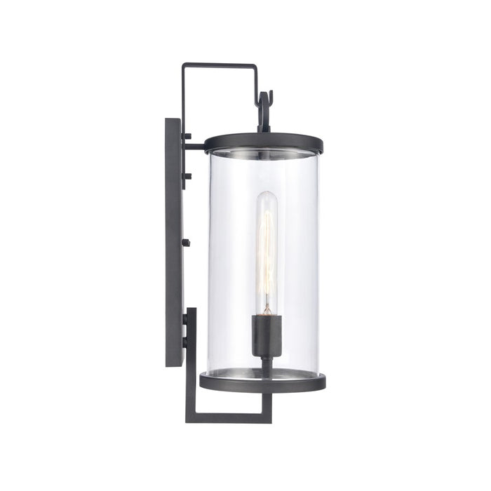 Atlas Lighting Hopkins 18'' High 1Lt Outdoor Sconce, Black/Clear