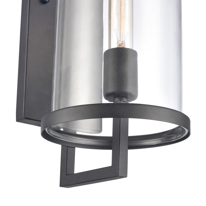 Atlas Lighting Hopkins 18'' High 1Lt Outdoor Sconce, Black/Clear