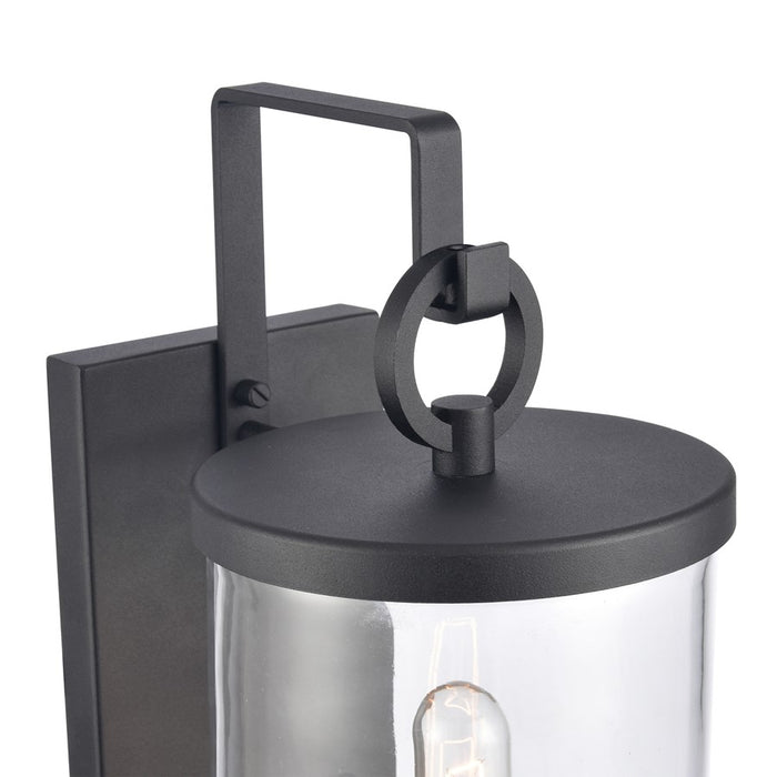 Atlas Lighting Hopkins 18'' High 1Lt Outdoor Sconce, Black/Clear