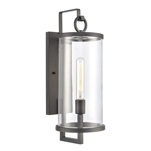 Atlas Lighting Hopkins 20.25'' High 1Lt Outdoor Sconce, Black/Clear