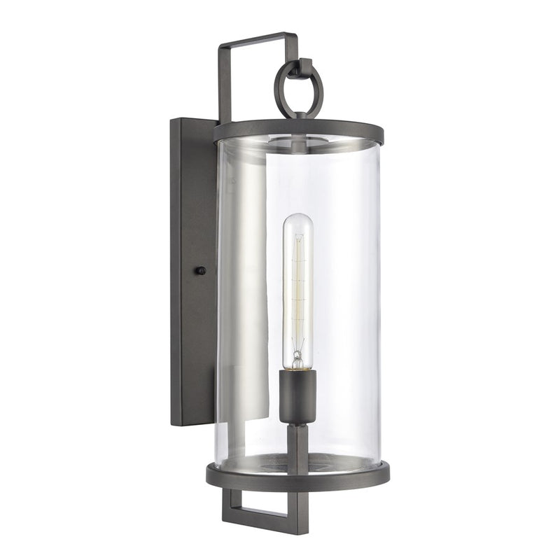 Atlas Lighting Hopkins 20.25'' High 1Lt Outdoor Sconce, Black/Clear