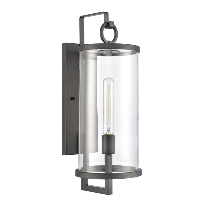 Atlas Lighting Hopkins 20.25'' High 1Lt Outdoor Sconce, Black/Clear