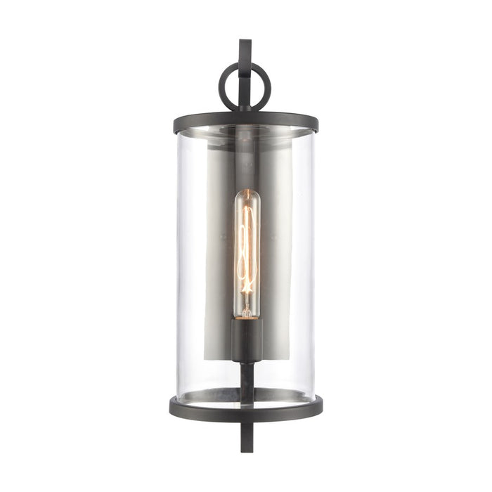 Atlas Lighting Hopkins 20.25'' High 1Lt Outdoor Sconce, Black/Clear