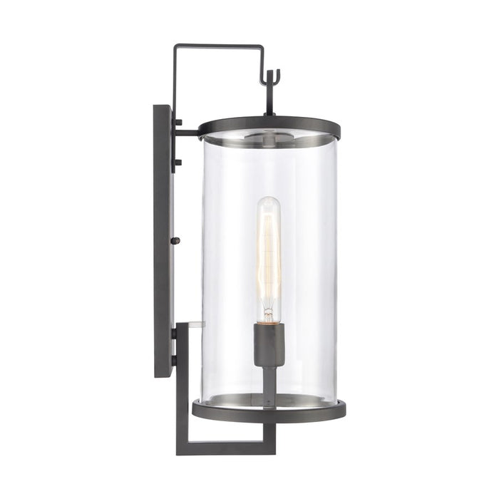 Atlas Lighting Hopkins 20.25'' High 1Lt Outdoor Sconce, Black/Clear