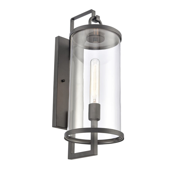 Atlas Lighting Hopkins 20.25'' High 1Lt Outdoor Sconce, Black/Clear
