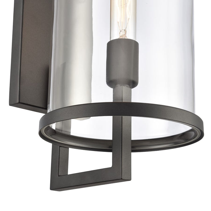 Atlas Lighting Hopkins 20.25'' High 1Lt Outdoor Sconce, Black/Clear