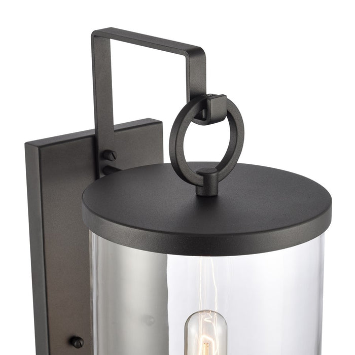 Atlas Lighting Hopkins 20.25'' High 1Lt Outdoor Sconce, Black/Clear