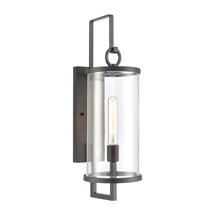 Atlas Lighting Hopkins 24'' High 1Lt Outdoor Sconce, Black/Clear