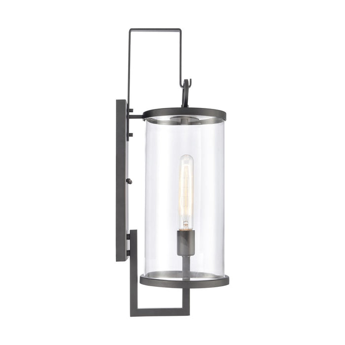 Atlas Lighting Hopkins 24'' High 1Lt Outdoor Sconce, Black/Clear