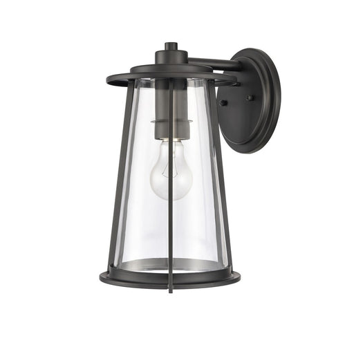 Atlas Lighting Kennison 13'' High 1Lt Outdoor Sconce, Black/Clear