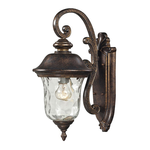 Atlas Lighting Lafayette 16'' High 1Lt Outdoor Sconce, Bronze/Clear