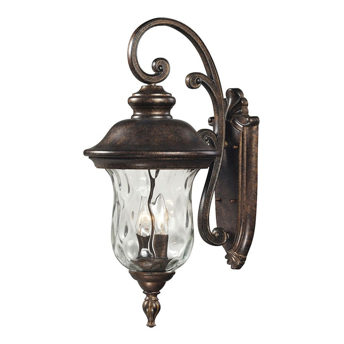 Atlas Lighting Lafayette 27'' High 3Lt Outdoor Sconce, Bronze/Clear - OL11168-BZ