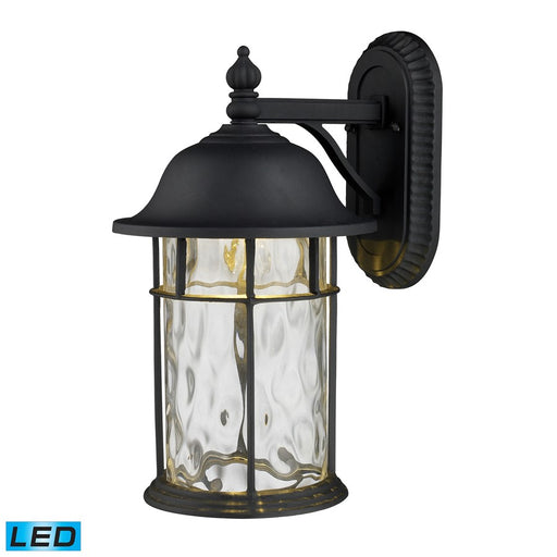 Atlas Lighting Lapuente 14'' High 1Lt Outdoor Sconce, Black/Clear