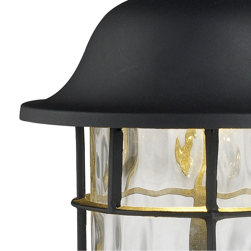 Atlas Lighting Lapuente 14'' High 1Lt Outdoor Sconce, Black/Clear