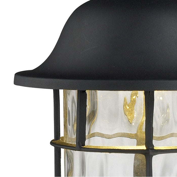 Atlas Lighting Lapuente 14'' High 1Lt Outdoor Sconce, Black/Clear