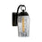 Atlas Lighting Lyrids 16''H 1Lt Outdoor Sconce, Matte Black/Clear