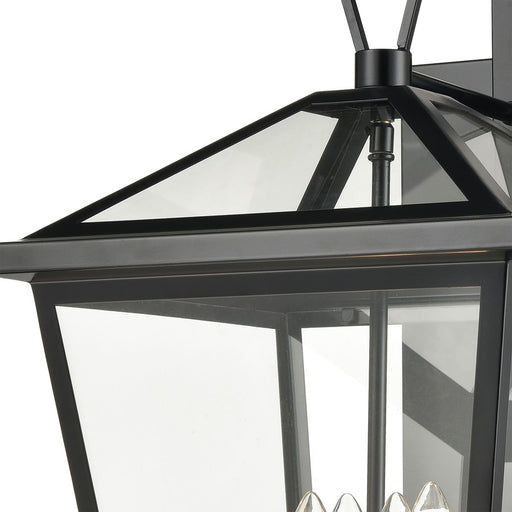 Atlas Lighting Main Street 21''H 4Lt Outdoor Sconce, Black/Clear