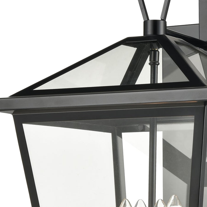 Atlas Lighting Main Street 21''H 4Lt Outdoor Sconce, Black/Clear