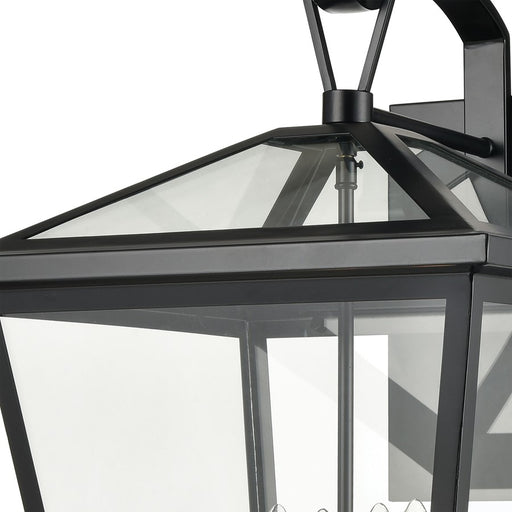 Atlas Lighting Main Street 23''H 4Lt Outdoor Sconce, Black/Clear