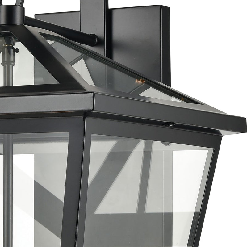 Atlas Lighting Main Street 23''H 4Lt Outdoor Sconce, Black/Clear