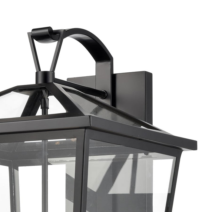 Atlas Lighting Main Street 28''H 4Lt Outdoor Sconce, Black/Clear