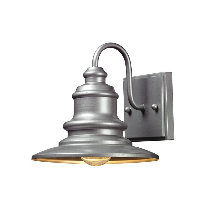 Atlas Lighting Marina 8'' High 1Lt Outdoor Sconce, Silver/Silver