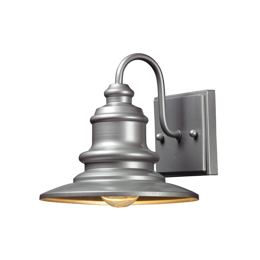 Atlas Lighting Marina 8'' High 1Lt Outdoor Sconce, Silver/Silver