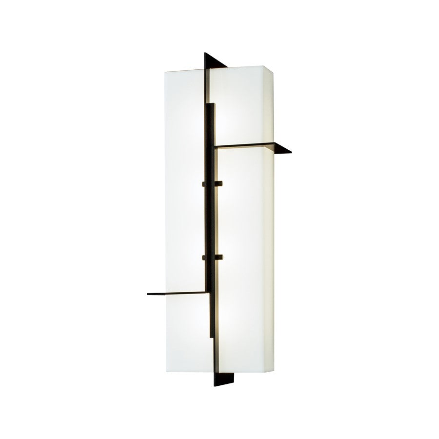 Atlas Lighting Matrix 18'' High LED Outdoor Sconce, Black/White
