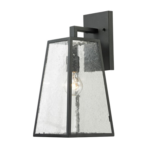 Atlas Lighting Meditterano 16''H 1Lt Outdoor Sconce, Black/Clear