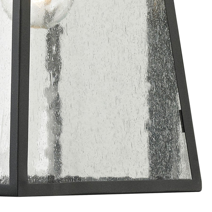 Atlas Lighting Meditterano 16''H 1Lt Outdoor Sconce, Black/Clear