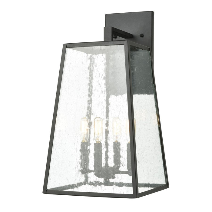 Atlas Lighting Meditterano 22''H 4Lt Outdoor Sconce, Black/Clear - OL11181-BK