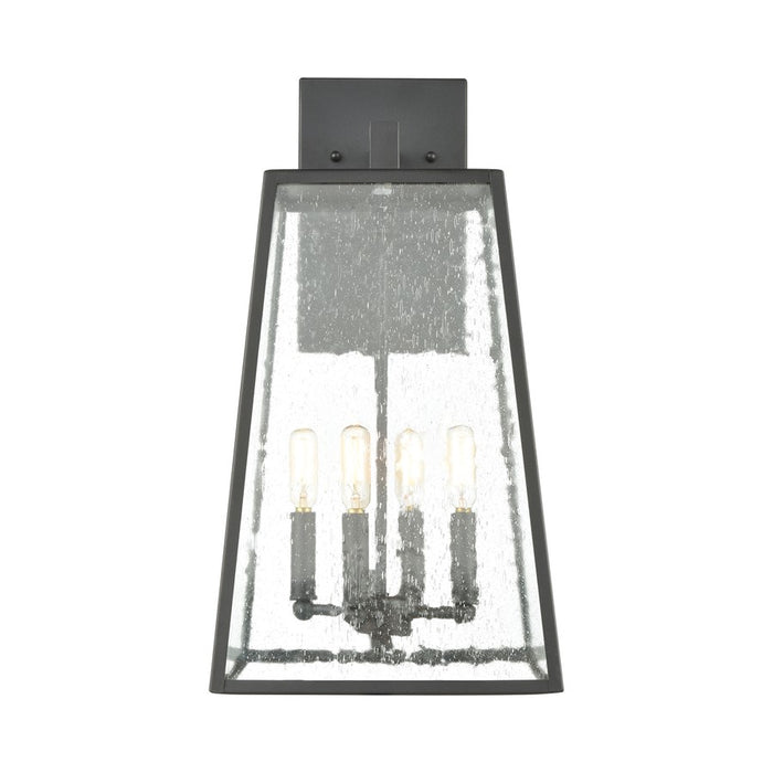 Atlas Lighting Meditterano 22''H 4Lt Outdoor Sconce, Black/Clear