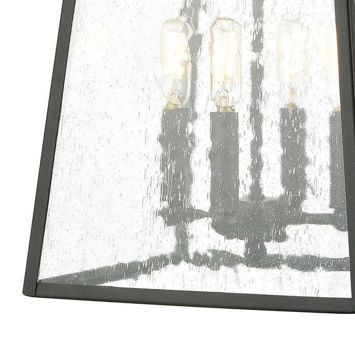 Atlas Lighting Meditterano 22''H 4Lt Outdoor Sconce, Black/Clear