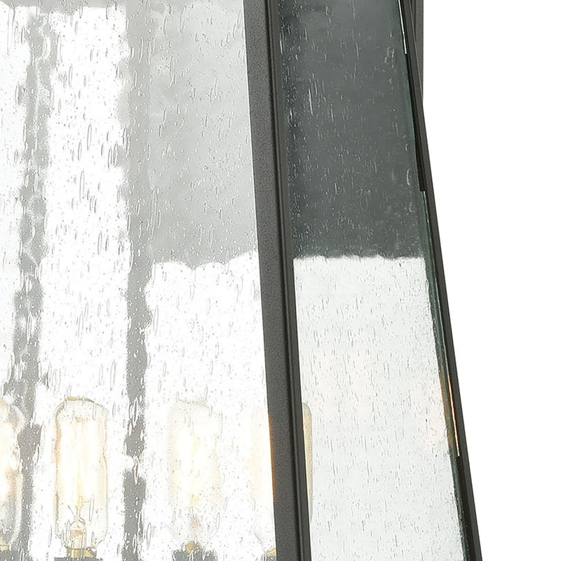 Atlas Lighting Meditterano 22''H 4Lt Outdoor Sconce, Black/Clear