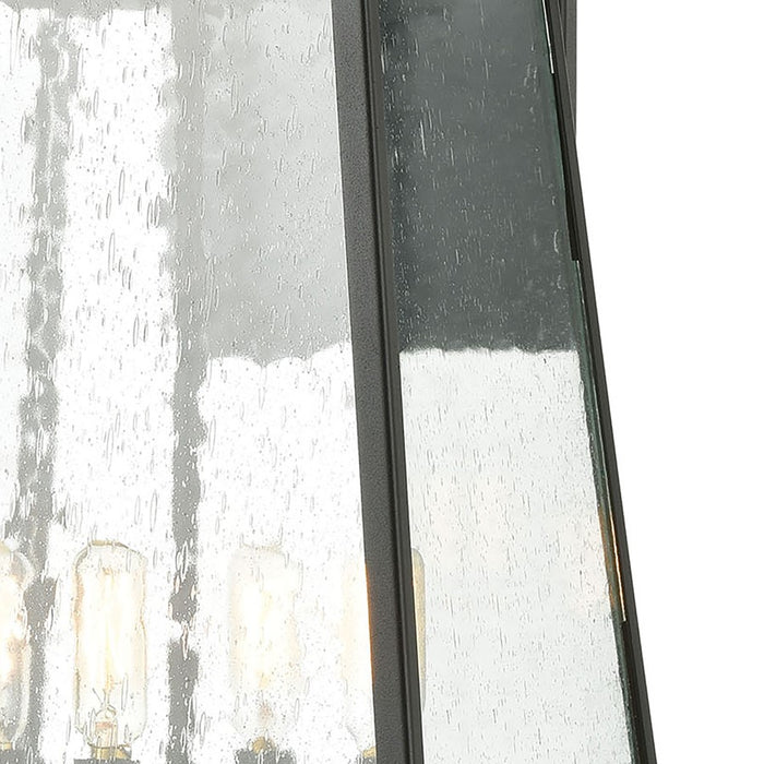 Atlas Lighting Meditterano 22''H 4Lt Outdoor Sconce, Black/Clear
