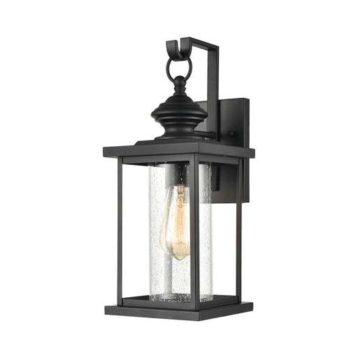 Atlas Lighting Minersville 17''H 1Lt Outdoor Sconce, Black/Clear
