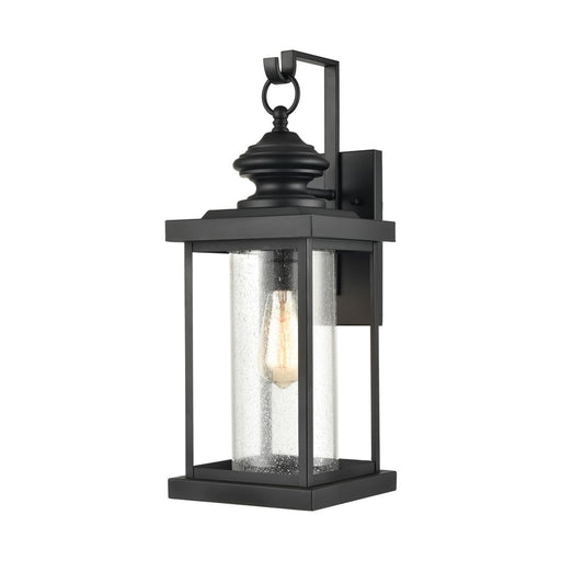 Atlas Lighting Minersville 21''H 1Lt Outdoor Sconce, Black/Clear