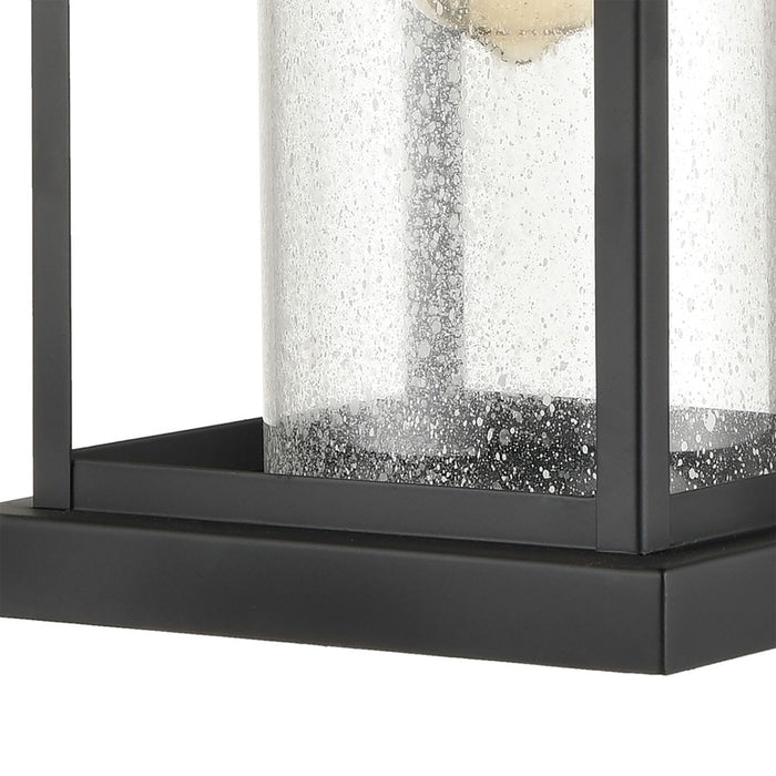 Atlas Lighting Minersville 21''H 1Lt Outdoor Sconce, Black/Clear