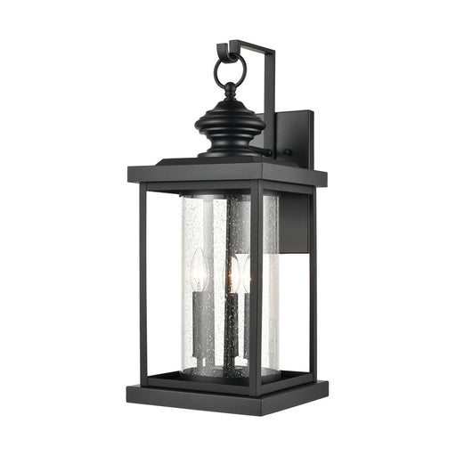 Atlas Lighting Minersville 23''H 3Lt Outdoor Sconce, Black/Clear - OL11184-BK