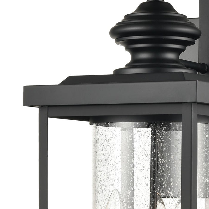 Atlas Lighting Minersville 23''H 3Lt Outdoor Sconce, Black/Clear