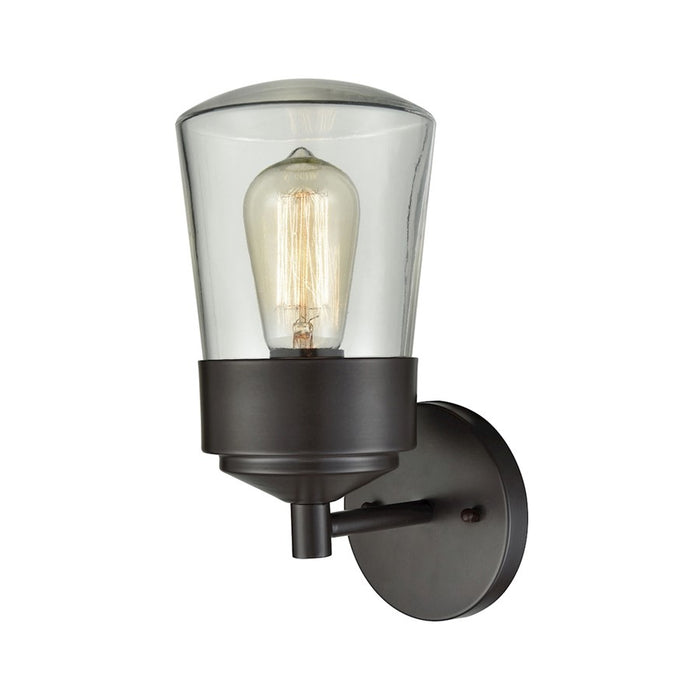 Atlas Lighting Mullen Gate 11''H 1Lt Outdoor Sconce, Bronze/Clear
