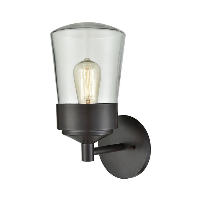 Atlas Lighting Mullen Gate 13''H 1Lt Outdoor Sconce, Bronze/Clear