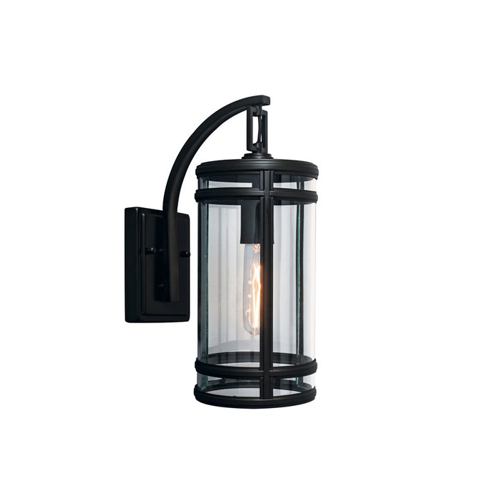 Atlas Lighting New Yorker 14'' High 1Lt Outdoor Sconce, Acid Black